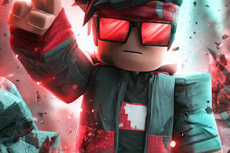 draw cartoon roblox thumbnail for any style