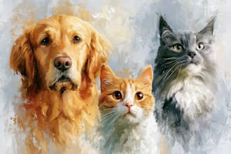 watercolor draw watercolor pet portrait