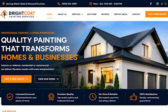 create wix painting contractor website house painting commercial painting