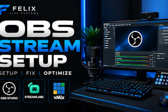 setup and fix obs studio, streamlabs and vmix for live streaming