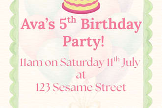 design a personalised invitation