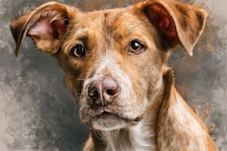 watercolor draw watercolor pet portrait