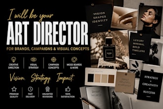 be your creative art director for branding, advertising, and visual campaigns