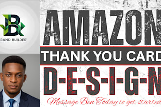 design or redesign custom amazon, etsy, ebay thank you card and product insert
