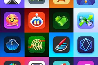 design modern, minimalist and attractive app icon logo for android and iphone