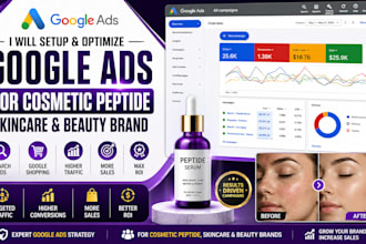 google ads for cosmetic peptide skincare peptide beauty peptide skincare store