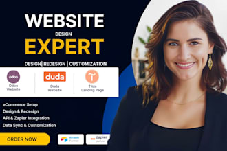 design your duda, tilda or odoo website redesign duda odoo ecommerce with SEO