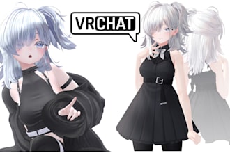 create a custom 3d vrchat avatar model with rigging