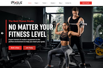 design wix yoga website fitness wellness booking website