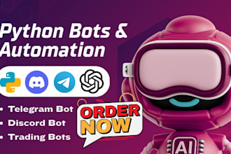 develop a custom discord telegram bot or trading bot with automation and ai