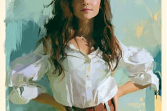 draw or paint artistic portrait of you