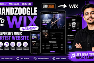build bandzoogle website migrate to wix harmony responsive music artist website
