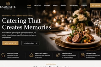 design wix catering website catering services event catering website
