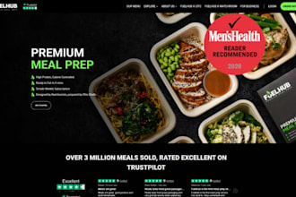 design meal prep catering website meal plan food delivery ordering website