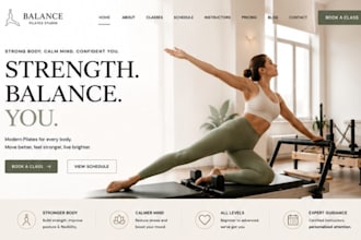 build wix pilates studio website yoga fitness instructor website