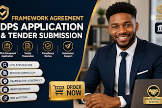 prepare framework agreement dps application and tender submission