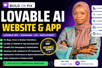 build or fix lovable ai website in 1hr app, supabase lovable dev, lovable bugs