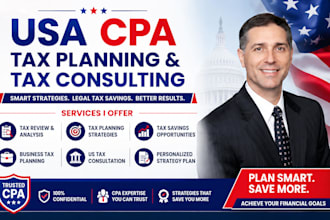 review your taxes and provide CPA tax planning strategies to save money in USA