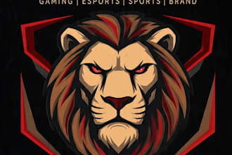 design a premium lion mascot logo for your brand