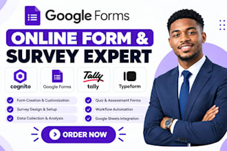 build cognito google form questionnaire tally typeform survey zapier integration