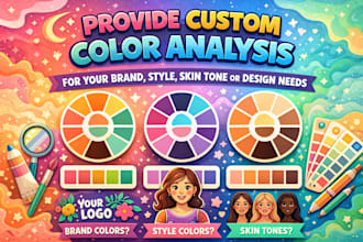provide custom color analysis for your brand, style, skin tone or design needs