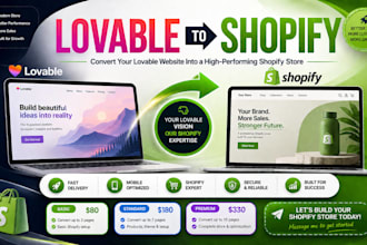 convert your lovable website to a shopify store