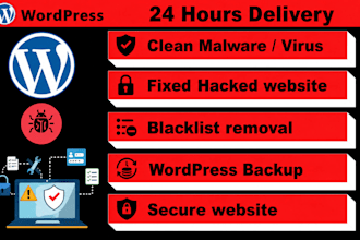 wordpress malware removal, fix hacked wordpress, remove blacklist, remove virus