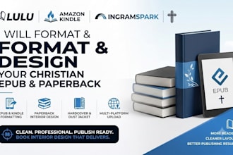christian,ebook,paperback formatting lulu,amazon kindle,ingramspark dustjacket