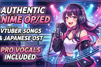 compose and sing anime opening oped  vtuber song japanese ost with pro vocal