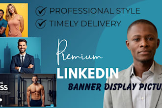 design professional linkedin banner cover photo and personal branding background