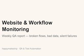 monitor your website and ai workflow weekly and send a QA report