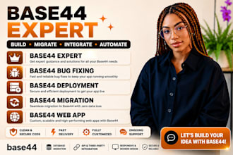 base44 expert base44 bug fixing base44 app deployment base44 webapp base 44