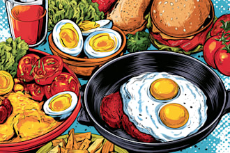 design food pop art of your food pop art