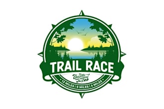 design monogram custom trail race logo