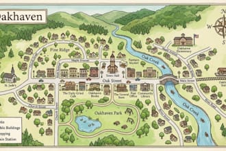 build an large village map, city map, town map and battle map