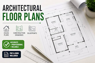 draw architectural floor plans house plans and construction drawings blueprint