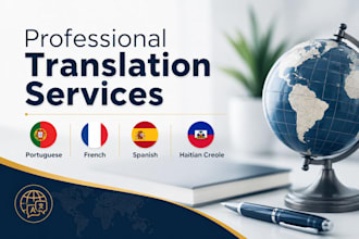 translate portuguese, french, spanish and haitian creole