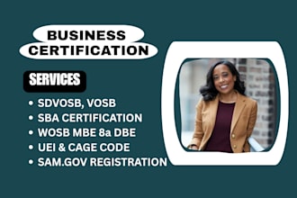 do sba certification, sdvosb, vosb wosb, mbe, 8a sam gov registration, cage code