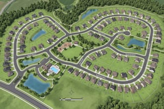 draft site plan, neighborhood, subdivision maps for any estate project