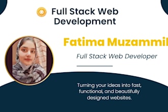 develop a responsive full stack website