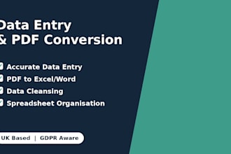 reliably assist for handling all your data entry and PDF conversion needs