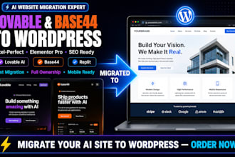 migrate lovable ai base44 to wordpress website lovable to wordpress in elementor