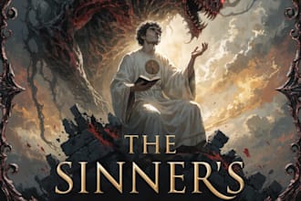 design fantasy book cover illustration art,christian, horror