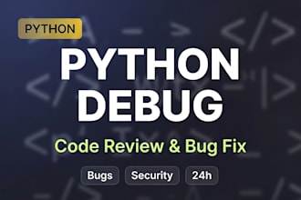 review and debug your python code find bugs and security issues