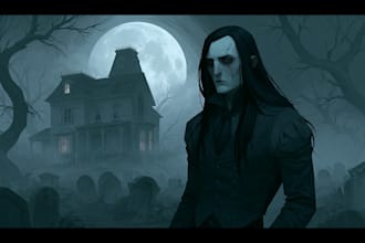 draw horror character illustration