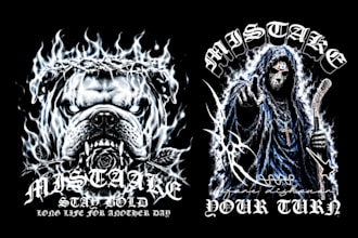 design a vintage tattoo logo with snakes, scorpions, reapers, and animal artwork