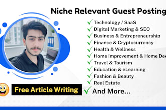 do outreach all niche relevant guest posting on da 50 websites