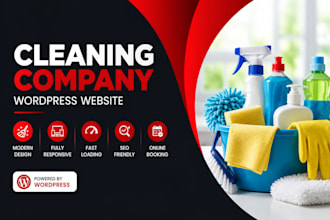 design a professional cleaning company website in wordpress