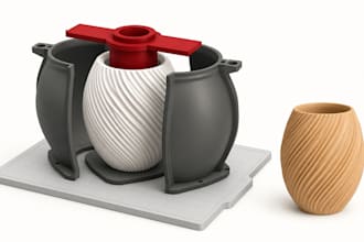 design 3d printable stl files for resin molds, silicone casting and slip casting