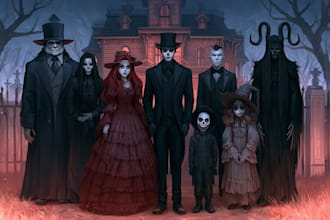 draw horror character illustration